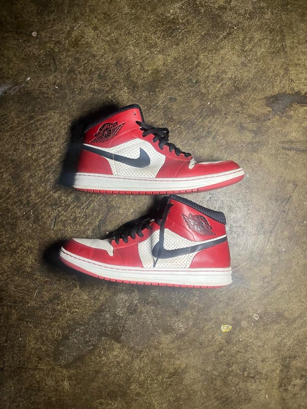 Nike Red Black White High-Top Sneakers